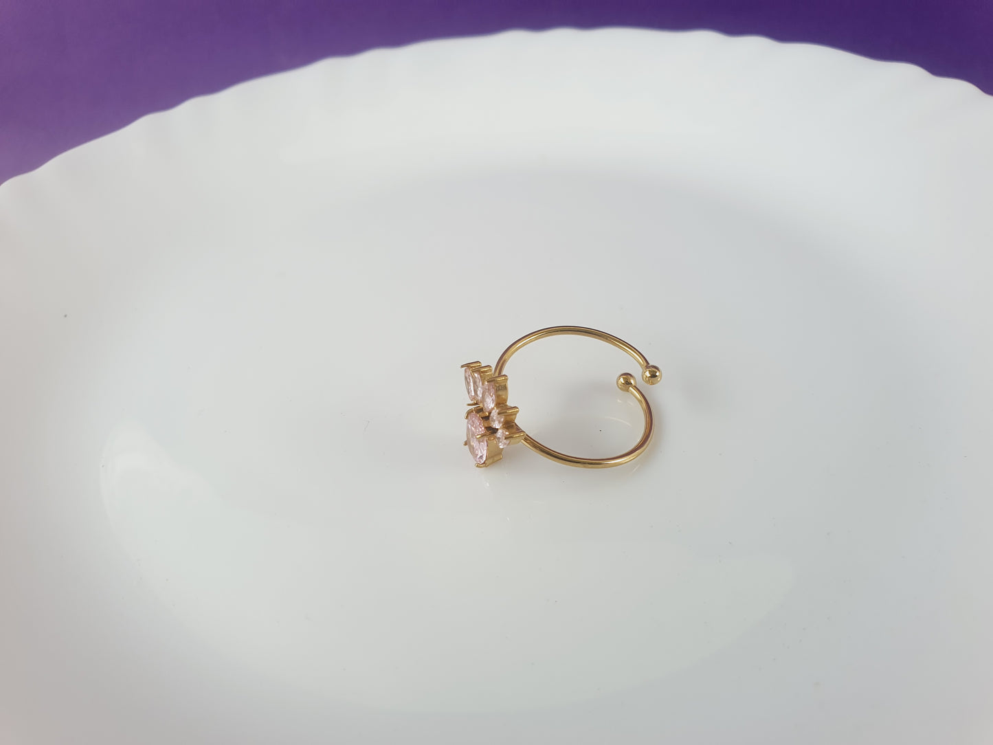 GOLD ADJUSTABLE RING X