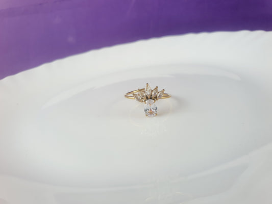 GOLD ADJUSTABLE RING X