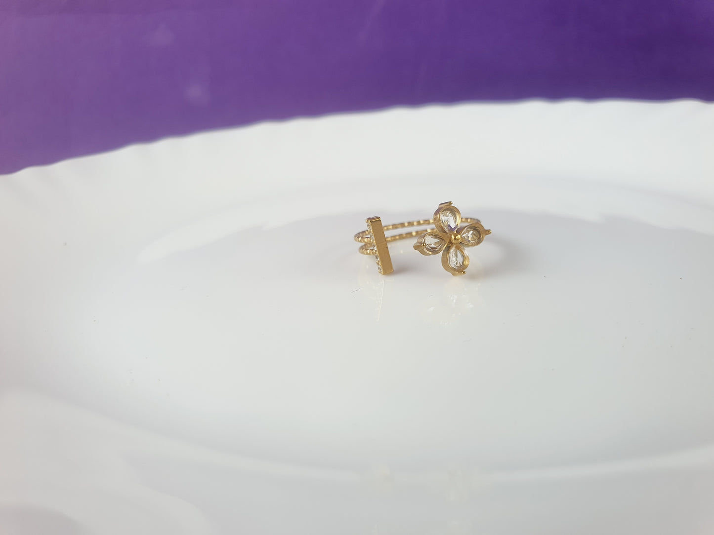 GOLD ADJUSTABLE RING X