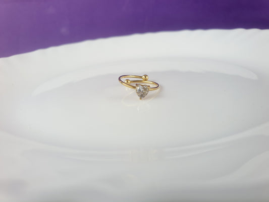 GOLD ADJUSTABLE RING X