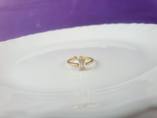 GOLD ADJUSTABLE RING X