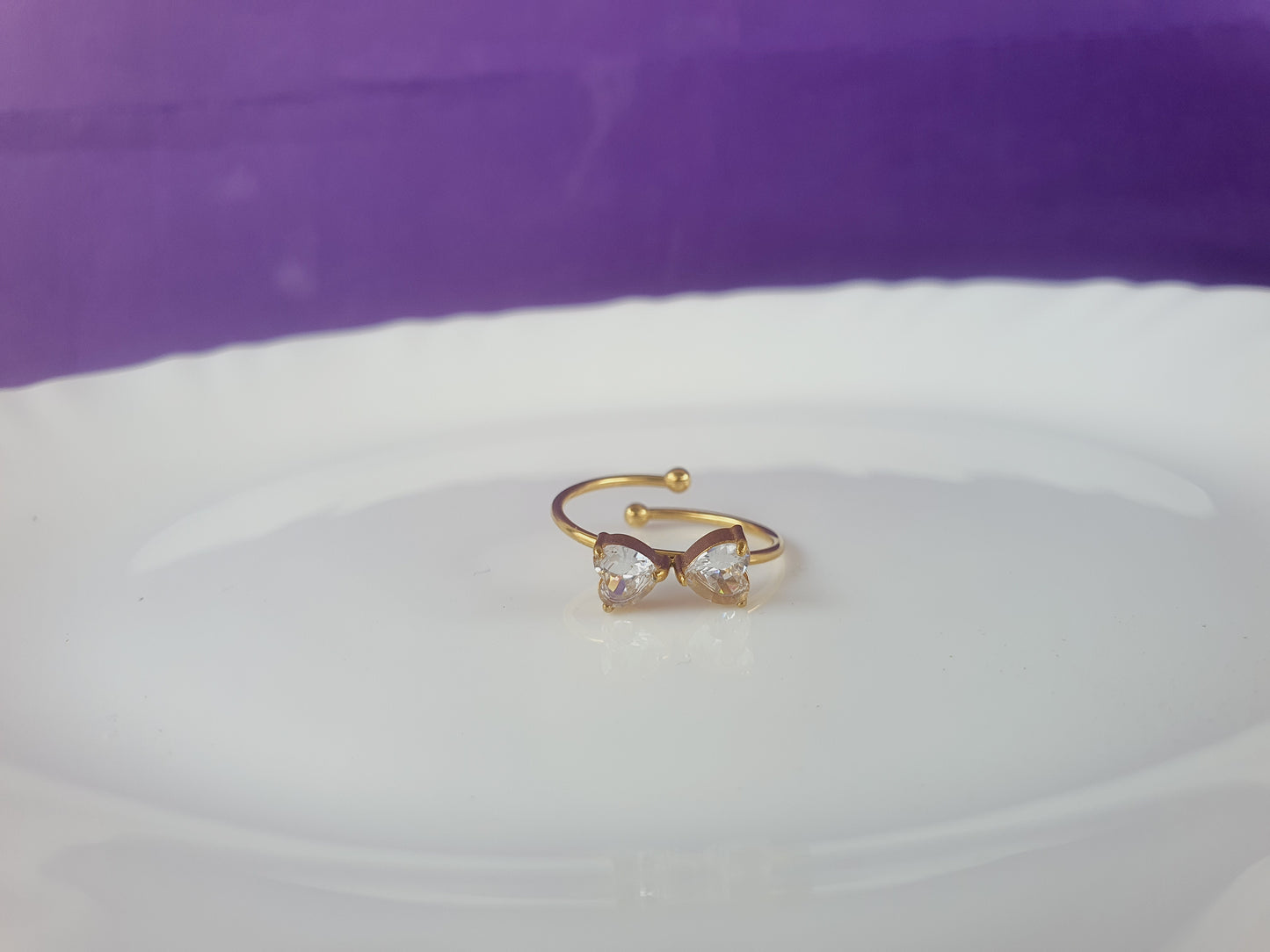 GOLD ADJUSTABLE RING X
