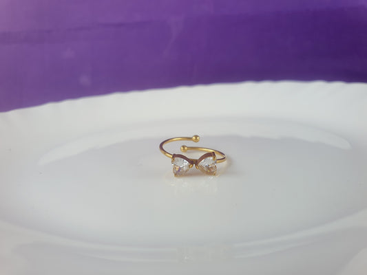 GOLD ADJUSTABLE RING X