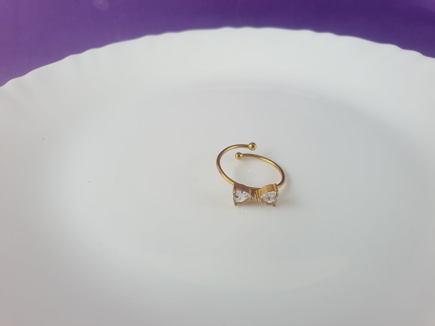 GOLD ADJUSTABLE RING X