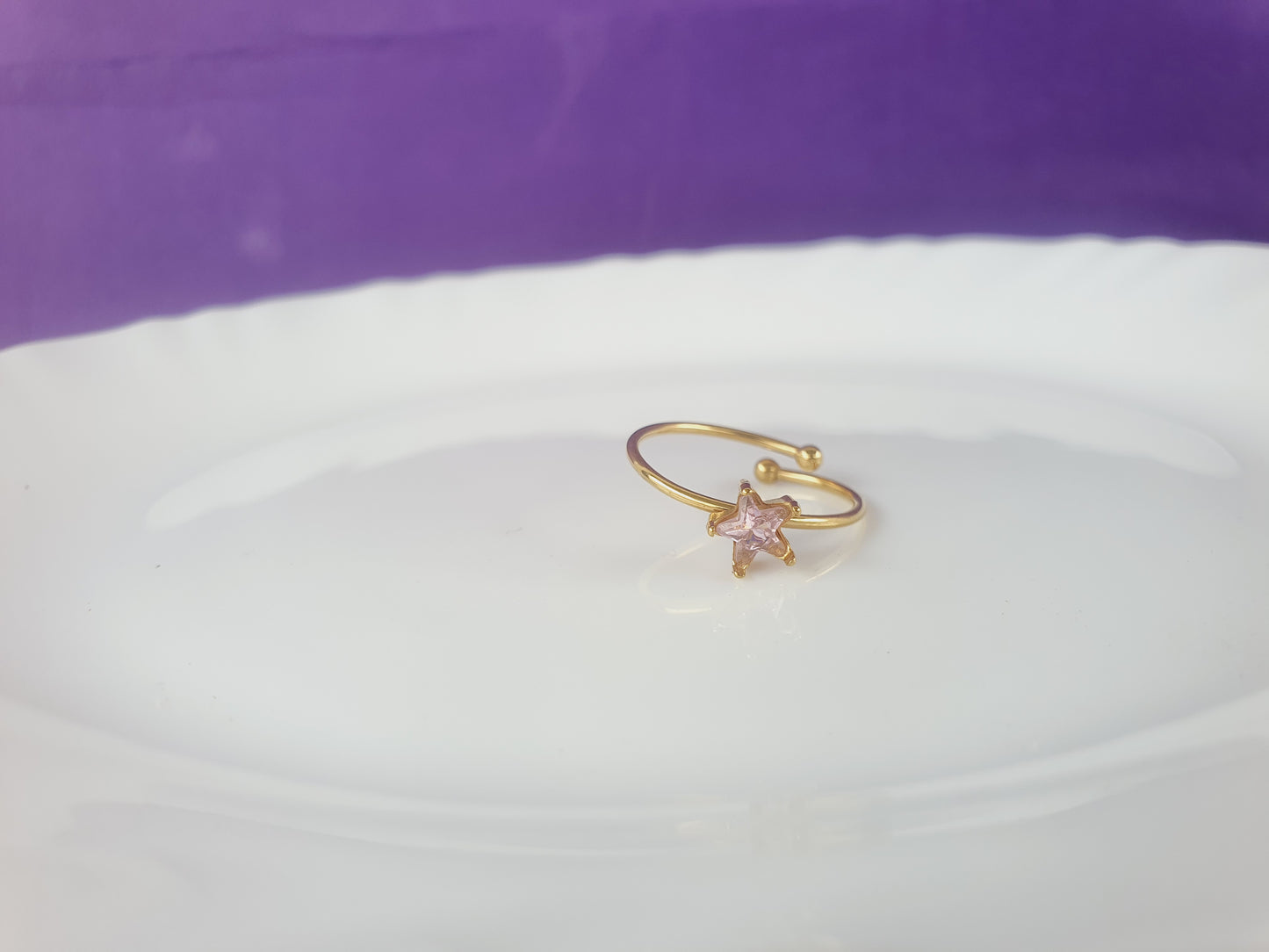 GOLD ADJUSTABLE RING X