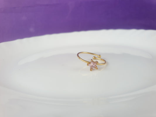 GOLD ADJUSTABLE RING X