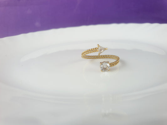 GOLD ADJUSTABLE RING X