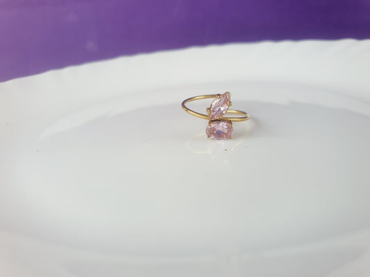GOLD ADJUSTABLE RING X