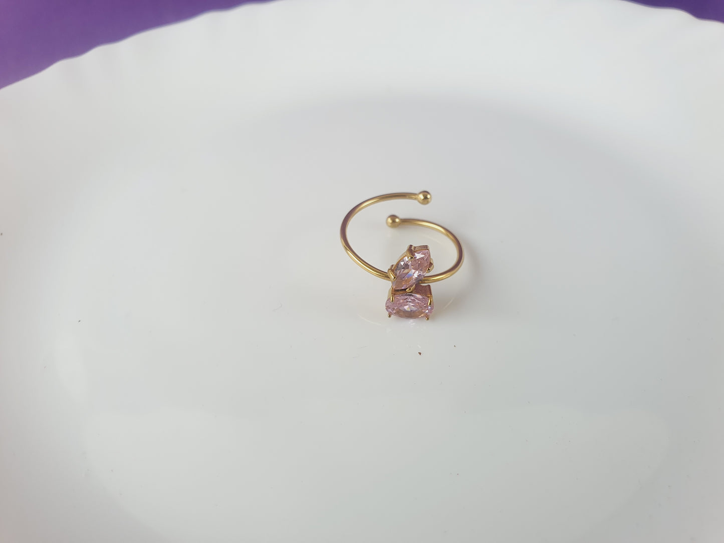 GOLD ADJUSTABLE RING X