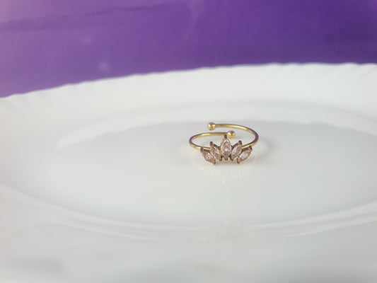 GOLD ADJUSTABLE RING X