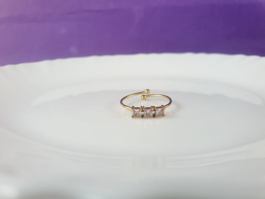 GOLD ADJUSTABLE RING X