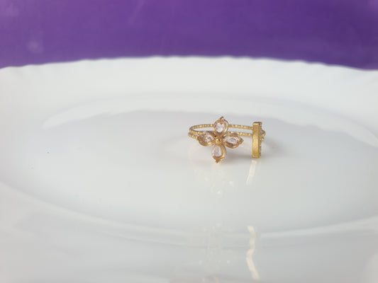 GOLD ADJUSTABLE RING X
