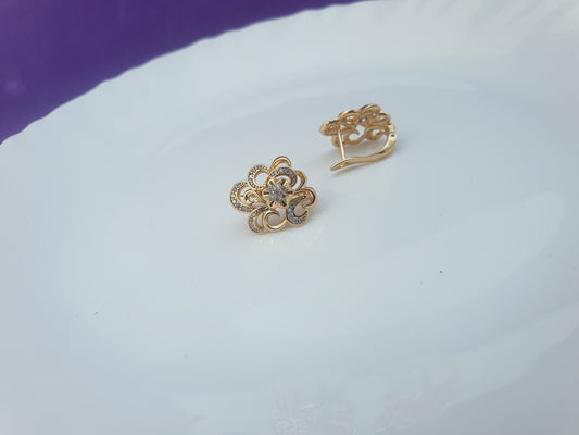 ROSEGOLD EARRING V R1 X