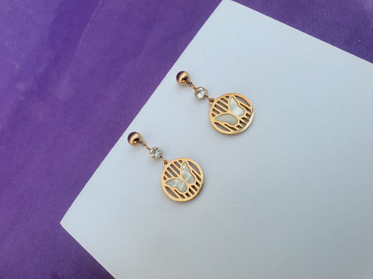 ROSEGOLD EARRING U R1 X