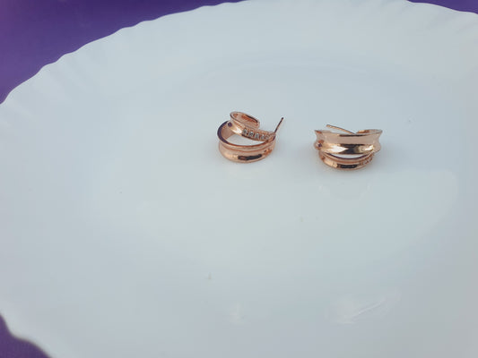 ROSEGOLD EARRING H R1 X