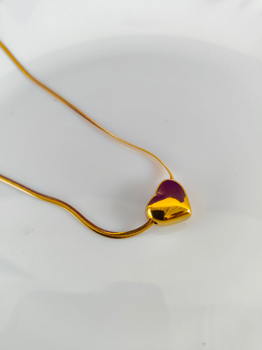 GOLD HEART SOLID CHAIN