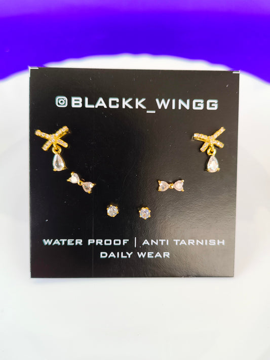 GOLD COMBO EARRING N Y X
