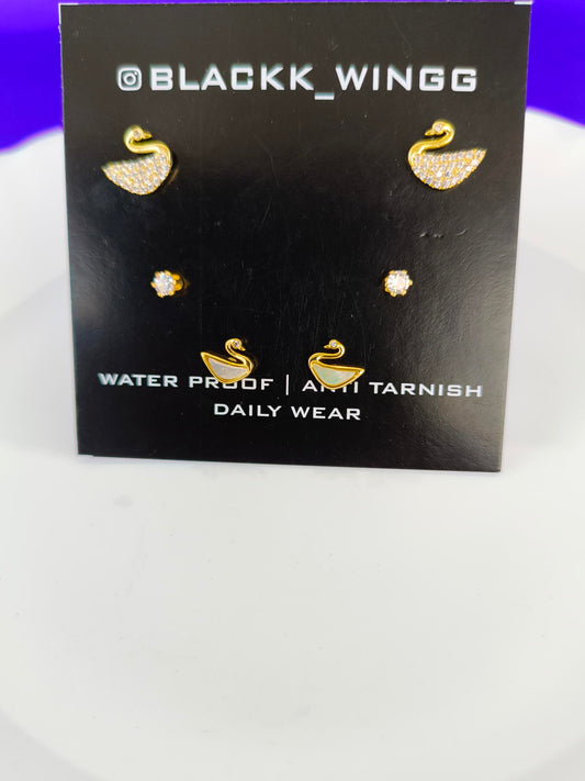 GOLD COMBO EARRING J Y X