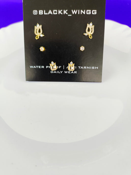 GOLD COMBO EARRING L Y X