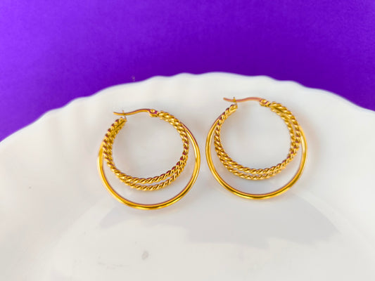 GOLD EARRING L GG C1 X