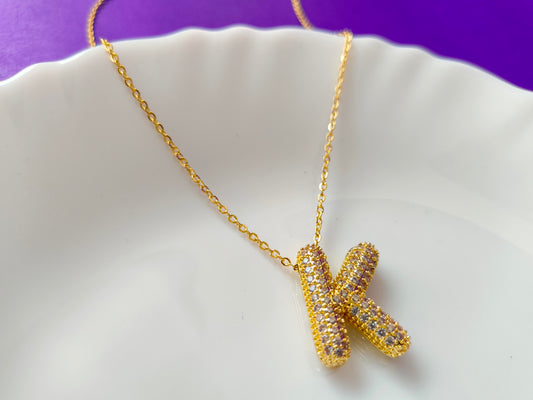 GOLD K LETTER CHAIN AG S6