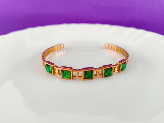 ROSEGOLD GREEN CUFF