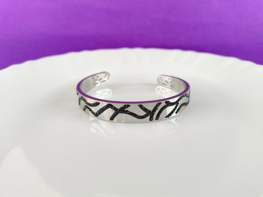 SILVER BLACK CUFF