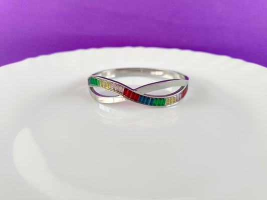 SILVER MULTICOLOUR BRACELET
