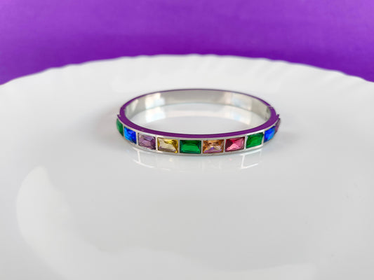 SILVER MULTICOLOUR BRACELET