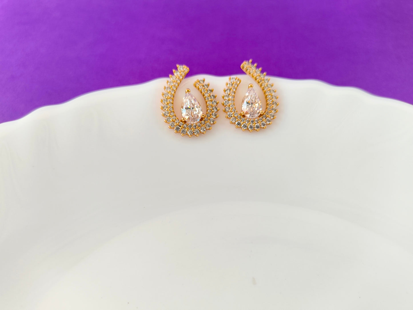 ROSEGOLD EARRING 3C BT X