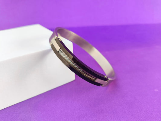 UNISEX KADA BLACK SILVER BRACELET X