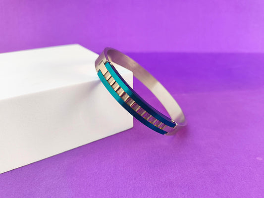 UNISEX KADA BLUE SILVER BRACELET X