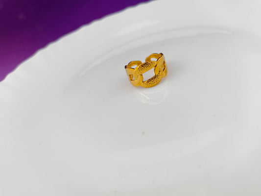 ADJUSTABLE GOLD RING X