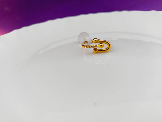 ADJUSTABLE GOLD RING X