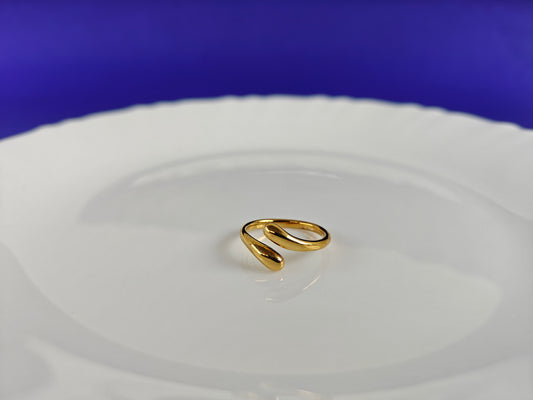 ADJUSTABLE GOLD RING X