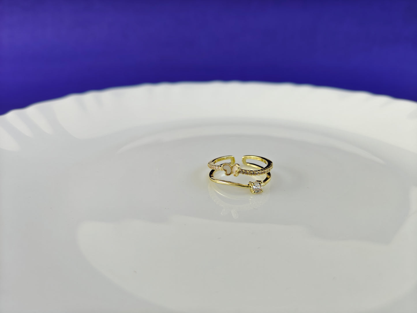 GOLD  ADJUSTABLE RING X