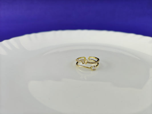GOLD  ADJUSTABLE RING X