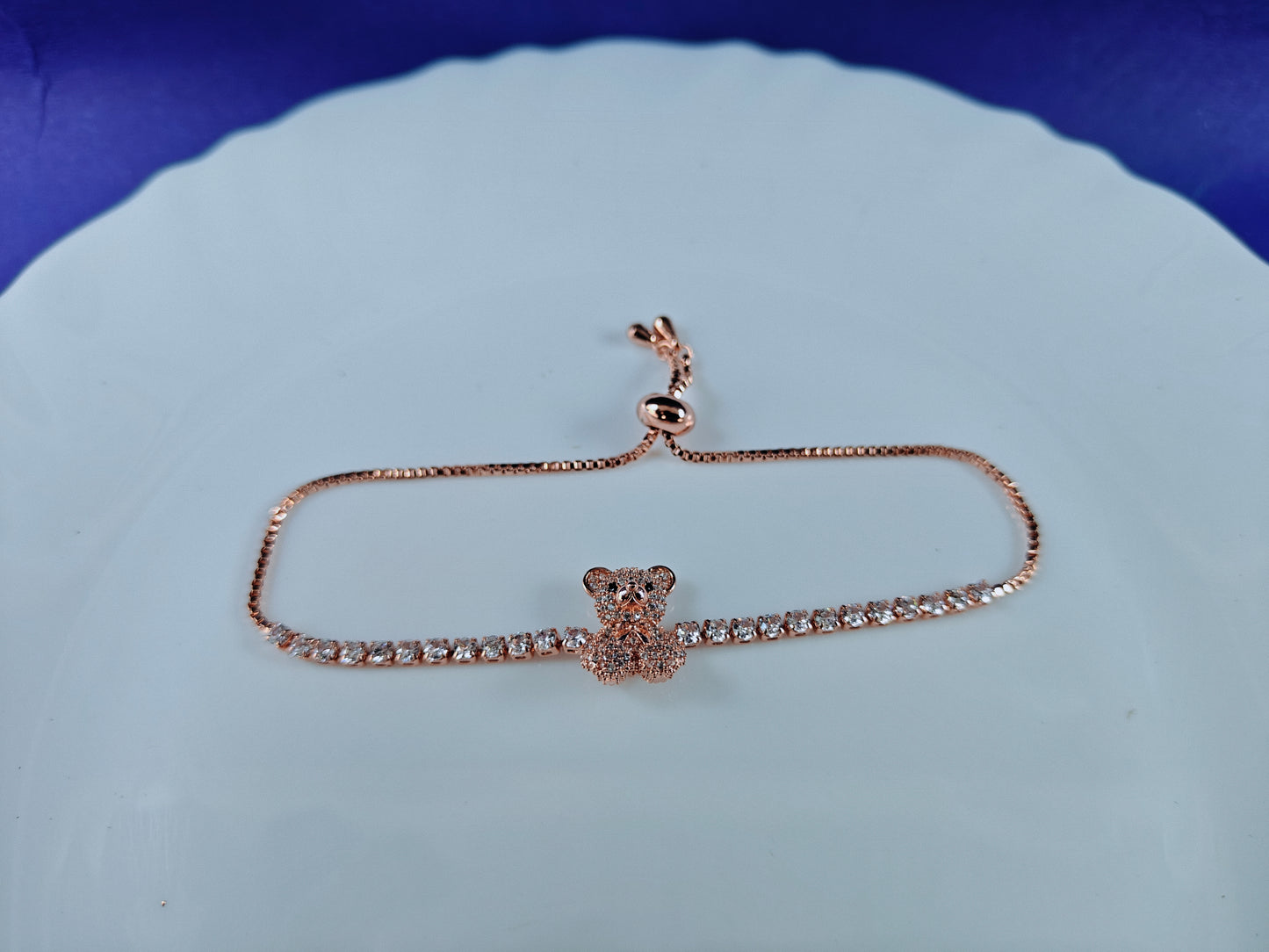 ADJUSTABLE ROSE   GOLD CHAIN BRACELET L A2 xx