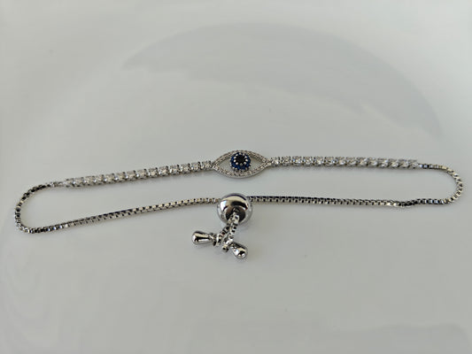 ADJUSTABLE SILVER CHAIN BRACELET C2 A1