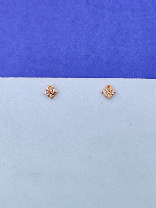 SCREW TYPE GOLD EARRINGS ANTI TARNISH AS 4.