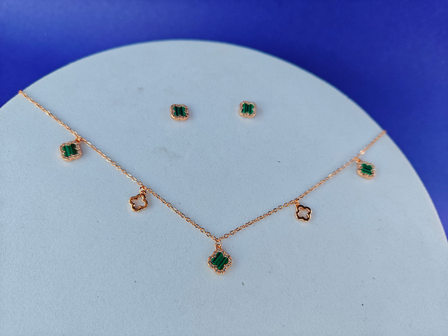 FULLY ADJUSTABLE GOLD CHAIN COMBO WITH EARRINGS