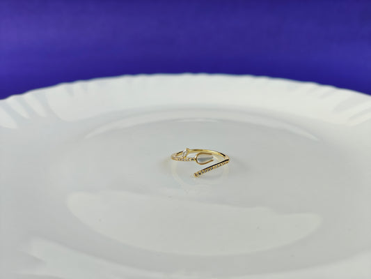 GOLD  ADJUSTABLE RING X