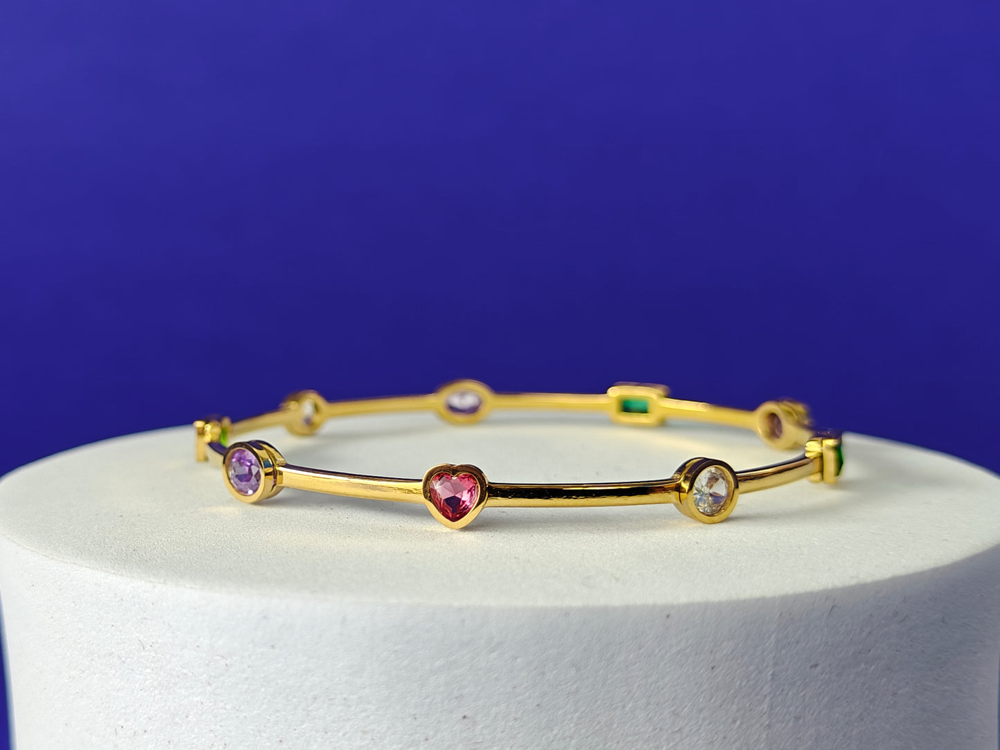 18K PLATED GOLD BANGLE PAIR