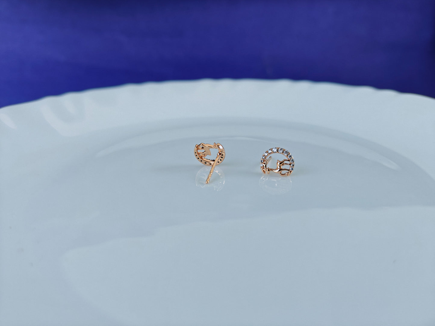 ROSEGOLD EARRING 8A  BT3