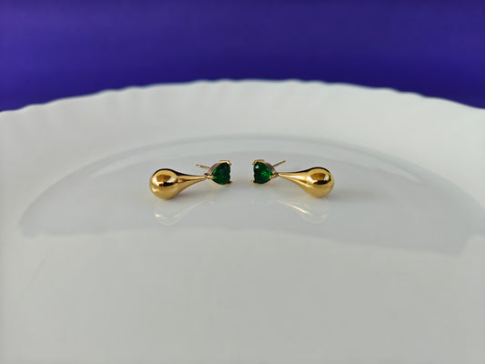 GOLD EARRING  8X T7 X
