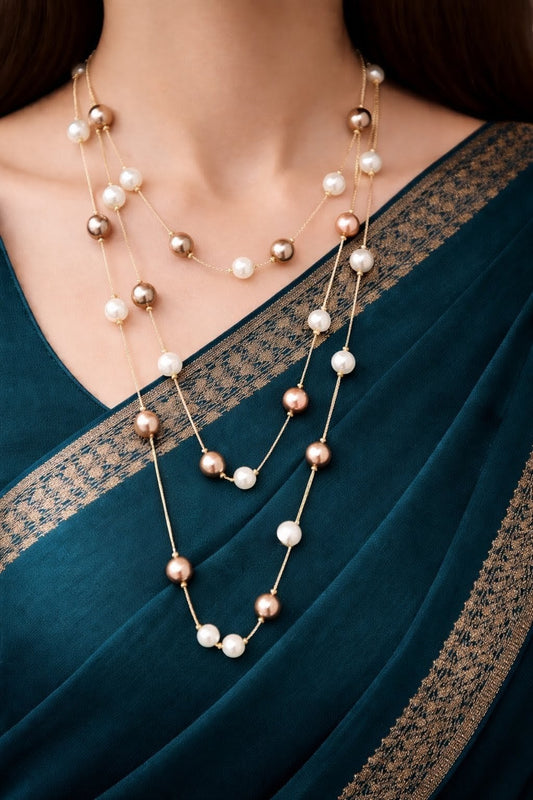 PEARL THREE LAYER CHAIN