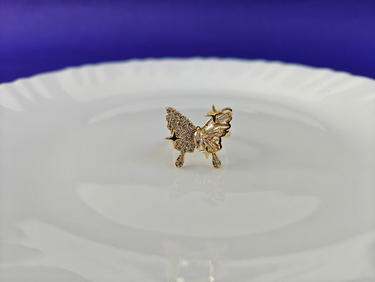GOLD  ADJUSTABLE RING X
