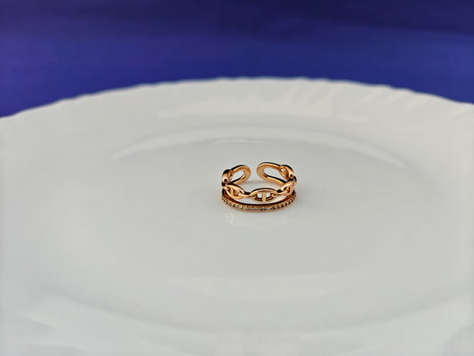 ADJUSTABLE ROSEGOLD RING X