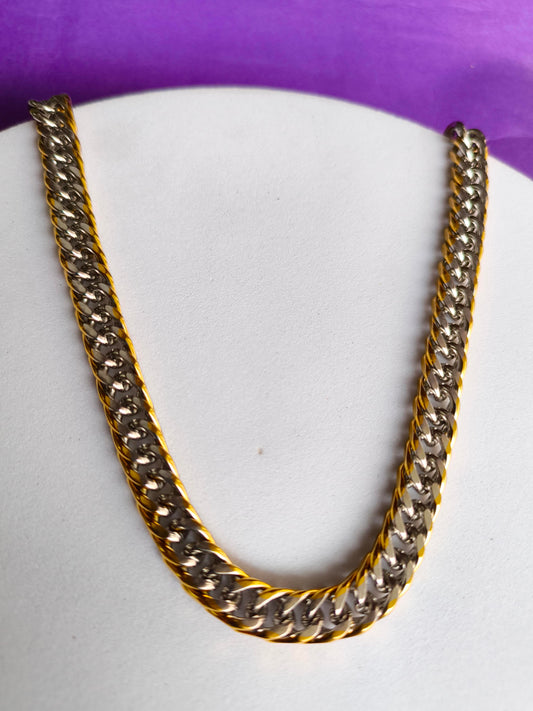 UNISEX GOLD SILVER CHAIN R U