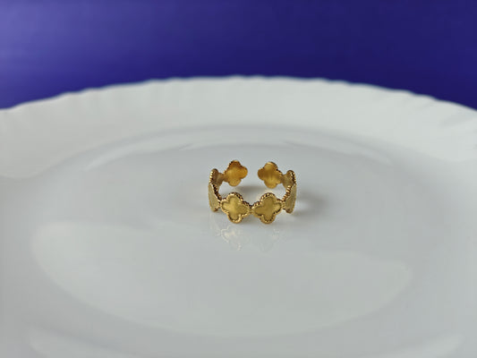 ADJUSTABLE GOLD RING X